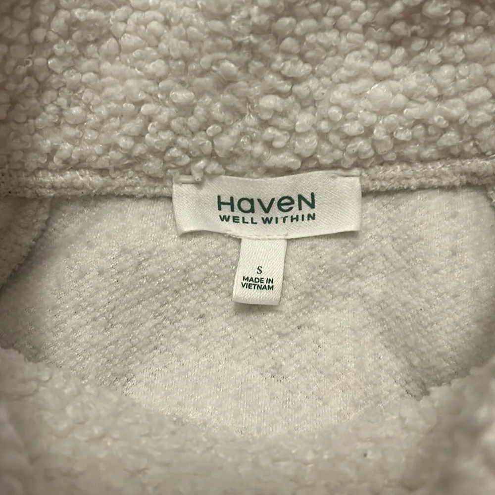 Haven Well Within Sherpa Funnel Neck Pullover - White - Picture 3 of 4